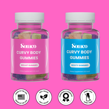 Curvy Body Gummies - Paquete de senos y glúteos